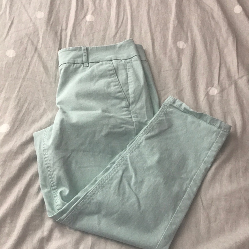 Sea foam green loft chino pants